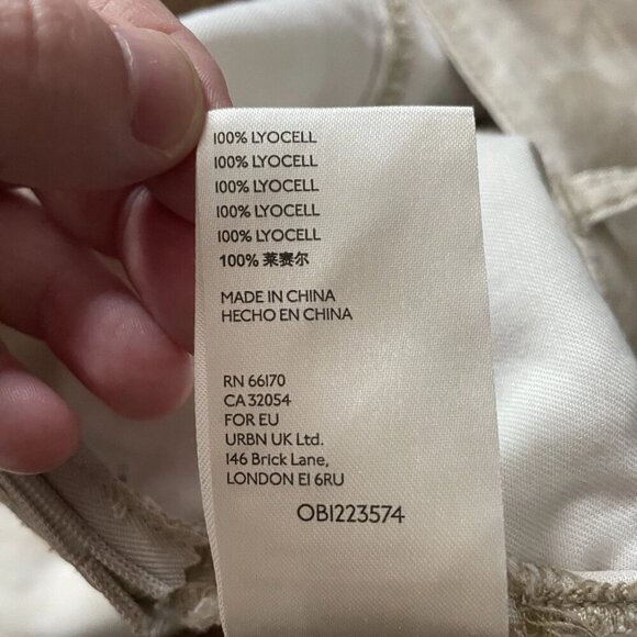 Anthropologie Pants Beige  Boho High Rise Mitra Relaxed Ankle Women 6 NEW - Picture 10 of 11